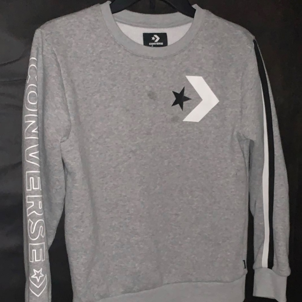 Gray Converse Sweatshirt Large Youth
